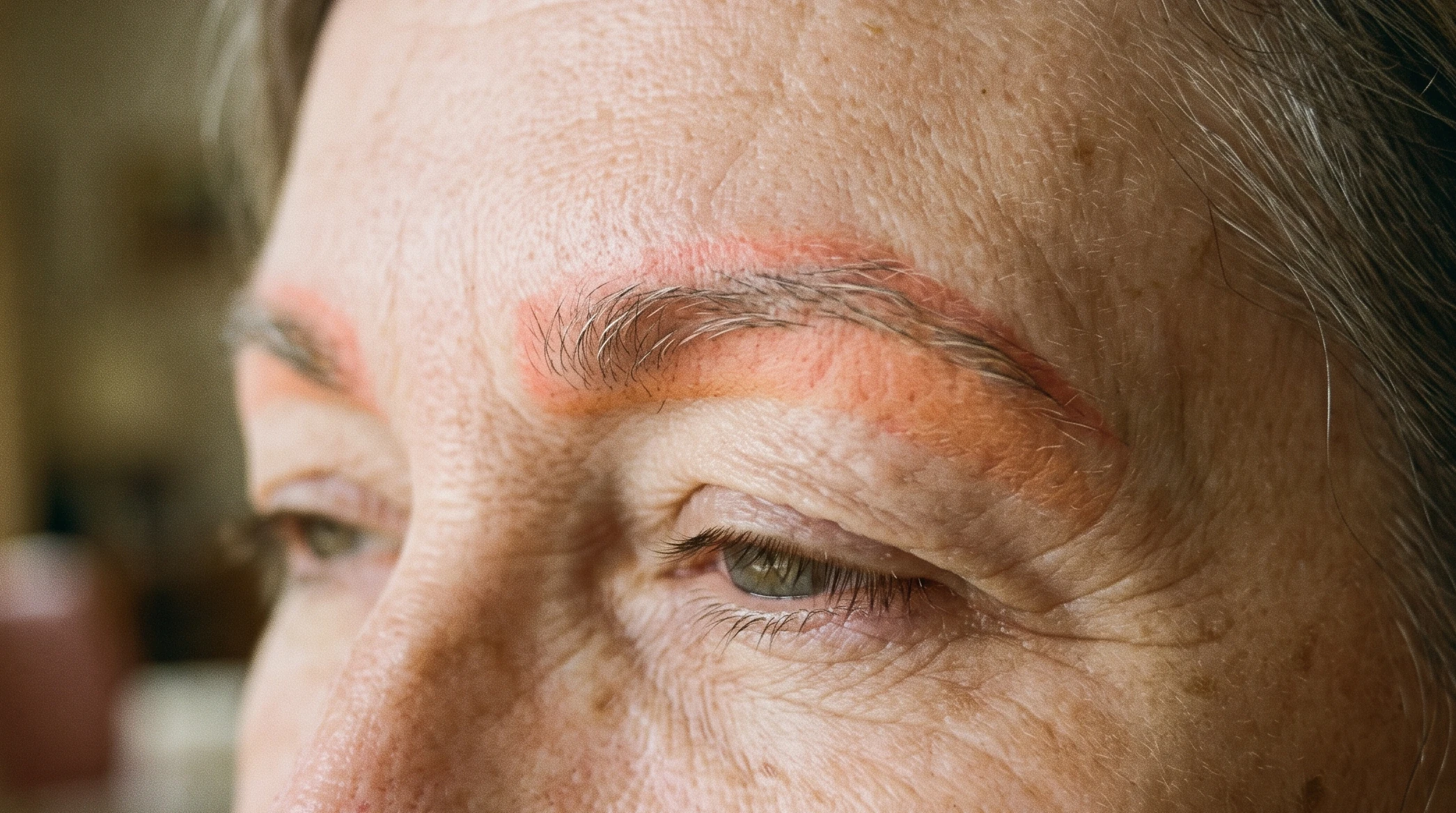 Cosmetic (permanent-makeup) tattooing on the face