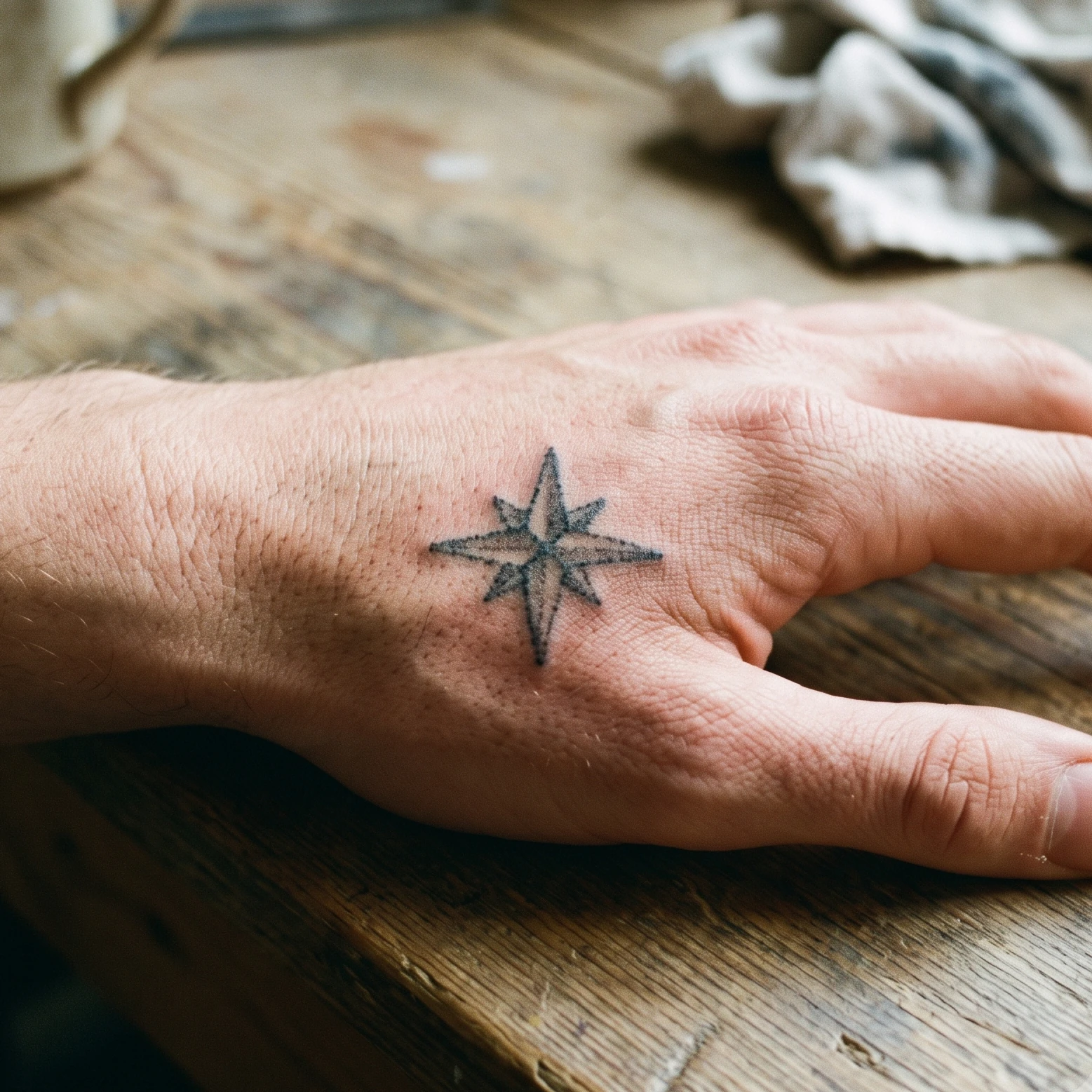 An amateur stick-and-poke — often one of the easier tattoos to remove