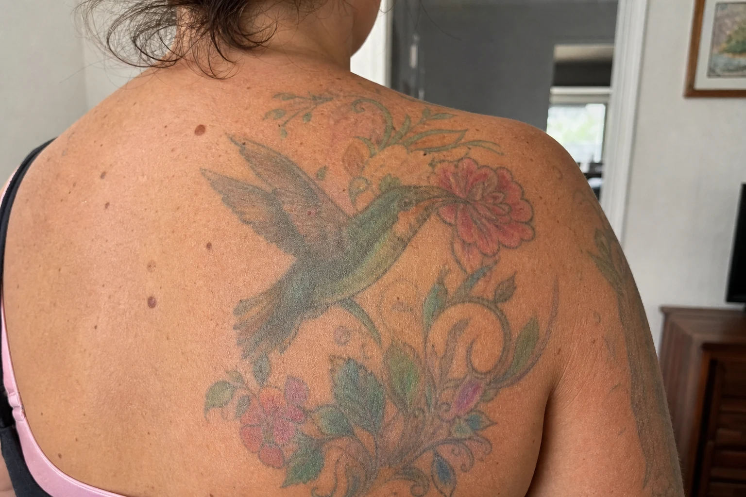 A back-piece tattoo