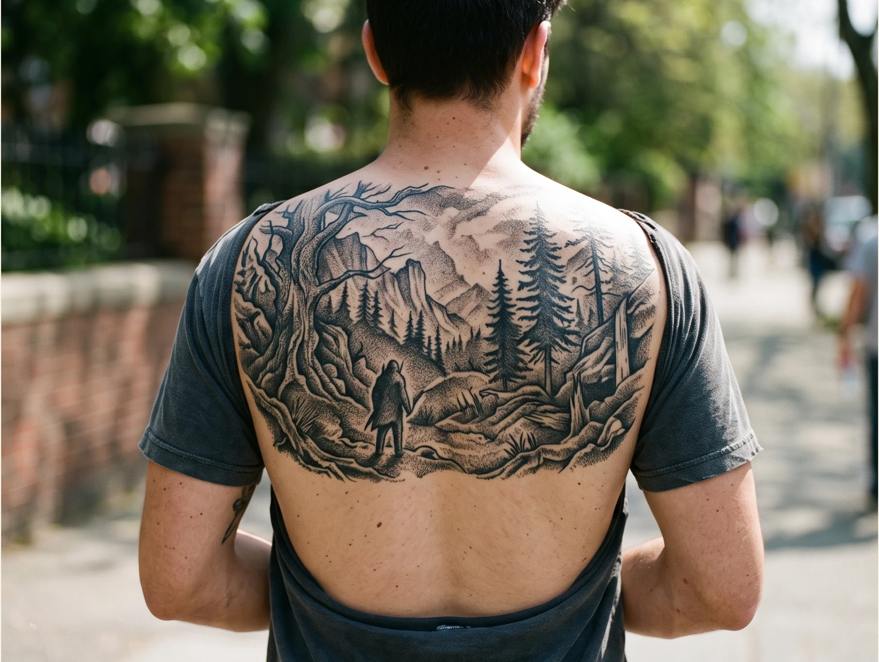 A large tattoo — only small ones are candidates for surgical excision