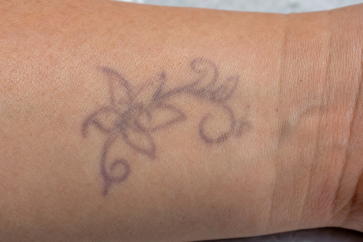 A purple tattoo